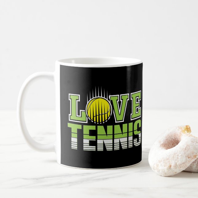 Liebe Tennis Kaffeetasse (Mit Donut)