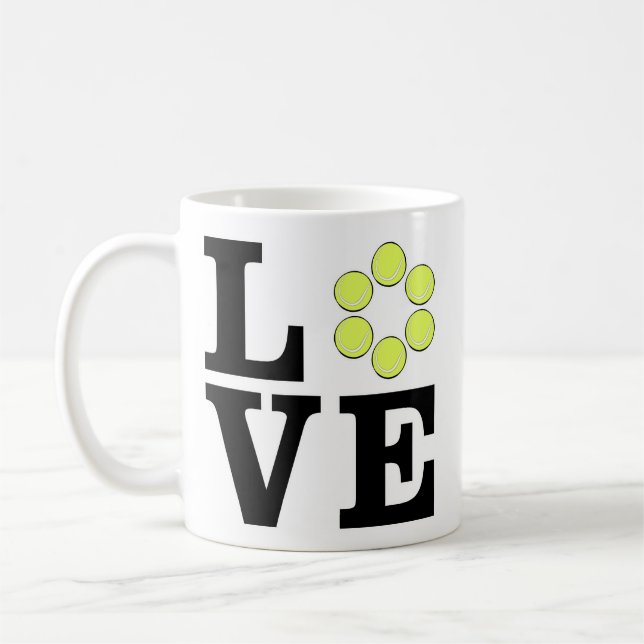 Liebe Tennis Kaffeetasse (Links)
