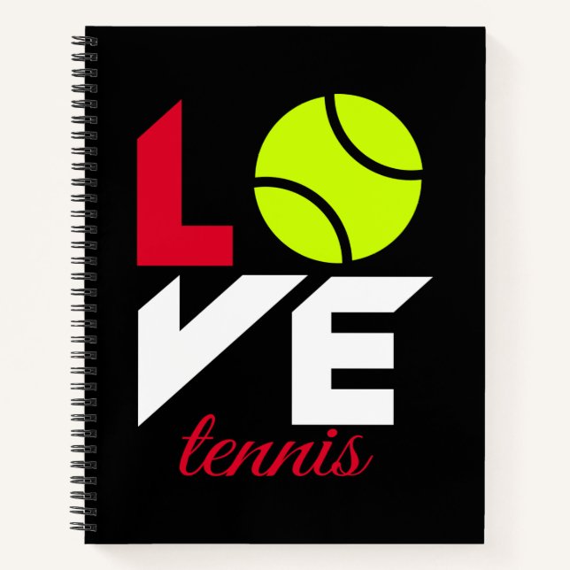 Liebe Tennis Notizbuch (Vorderseite)