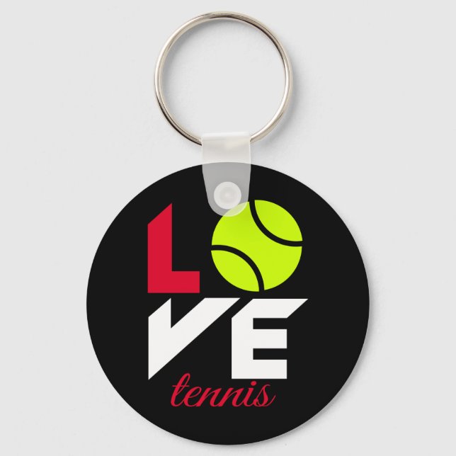 Liebe Tennis Schlüsselanhänger (Vorderseite)