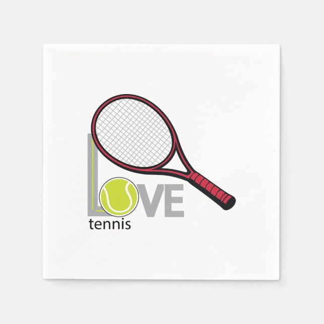 Liebe Tennis Serviette (Vorderseite)