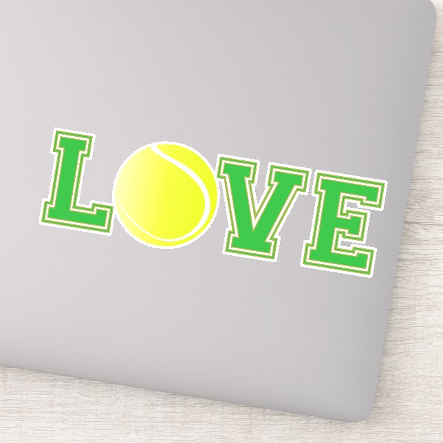 Liebe Tennis Spaß Sport Aufkleber (Detail)