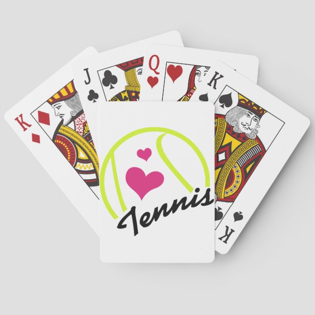 Liebe Tennis Spielkarten (Rückseite)