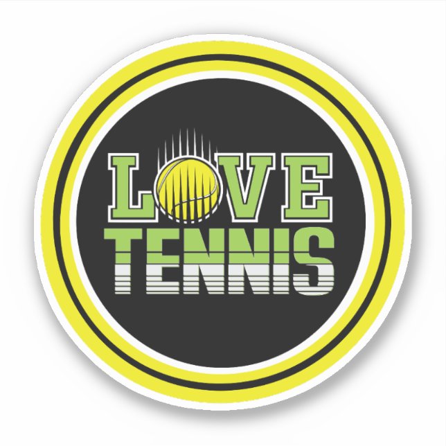 Liebe Tennis Sticker (Vorderseite)
