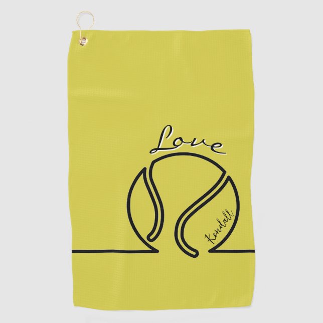 "Liebe" Tennis Sweat Towel Golfhandtuch (Vorderseite)