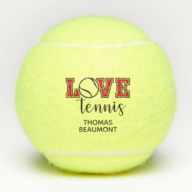 Liebe Tennis Tennisbälle (Vorderseite)
