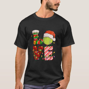 Liebe Tennis Weihnachts-Tennis-Player Weihnachts-P T-Shirt