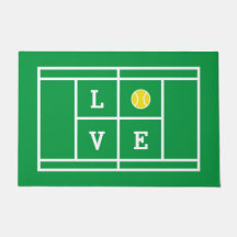 Liebe Tennisplatz Begrüßungstür für neue Zuhause