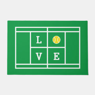 Liebe Tennisplatz Willkommensfußmatte für neues Zu Fußmatte