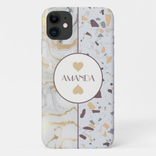 Liebe Terrazzo Marble iPhone Case Kundenname