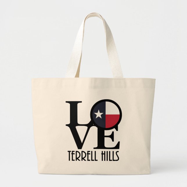 LIEBE Terrell Hills Texas Jumbo Stoffbeutel (Vorne)