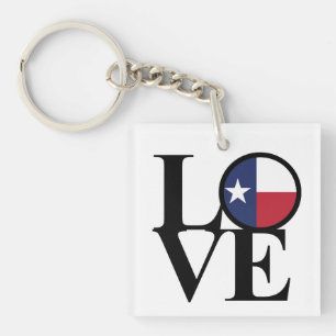 LIEBE Texas Lone Star Schlüsselkette Kleine Schlüsselanhänger