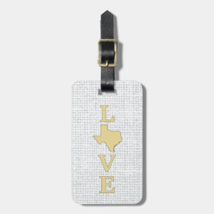 LIEBE Texas Staat Map Gepäckanhänger