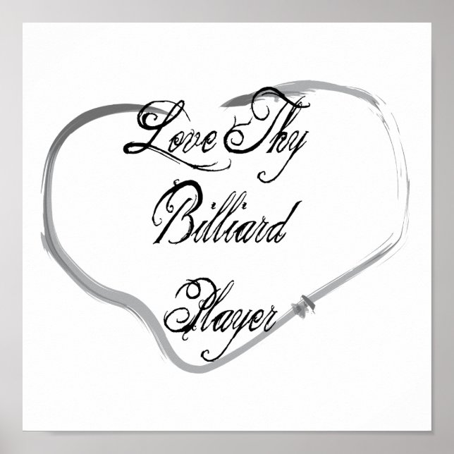 Liebe Thin Billiard Player Poster (Vorne)