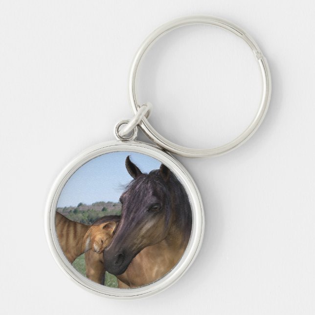 Liebe Thy Neigh-Purr-Schlüsselanhänger Schlüsselanhänger (Vorne)