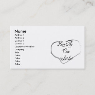 Liebe Thy Querhefter Visitenkarte