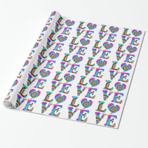 Liebe Tie Dye Geschenkpapier