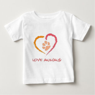 Liebe-Tiere Baby T-shirt