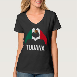 Liebe Tijuana Mexiko Urlaub Mexiko Flagge T-Shirt