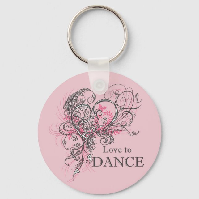 Liebe to Dance Schlüsselanhänger (anpassbar) (Vorderseite)