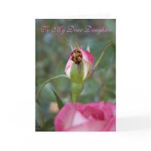 Liebe Tochter Rose und Frauenkäfer