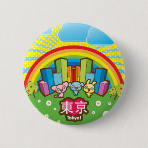 Liebe-Tokyo-Knopf Button