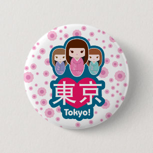 Liebe-Tokyo-Knopf Button