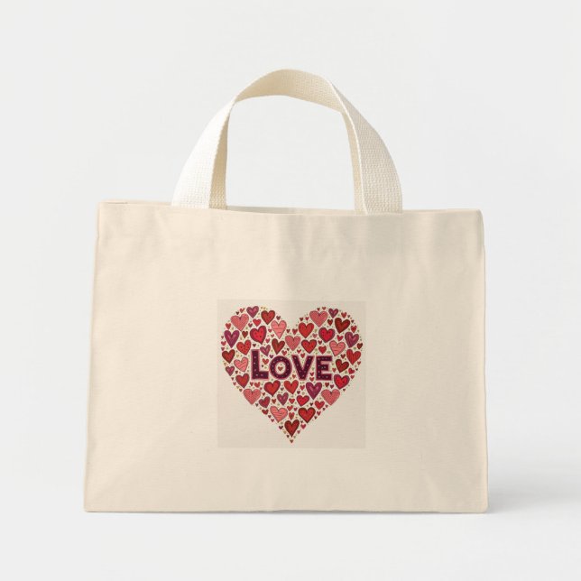 LIEBE TOTE BAG MINI STOFFBEUTEL (Vorne)
