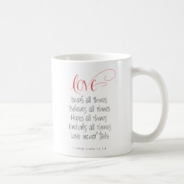 Liebe trägt alle Sache-Tasse Kaffeetasse