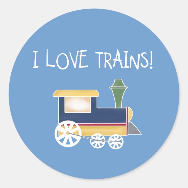 LIEBE TRAINS RUNDER AUFKLEBER (Vorderseite)