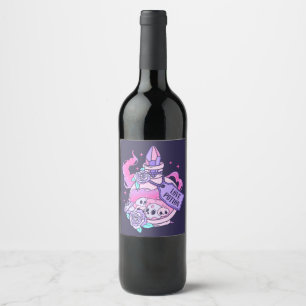 Liebe Tränke Niedlich Rosa Halloween Flasche Weinetikett