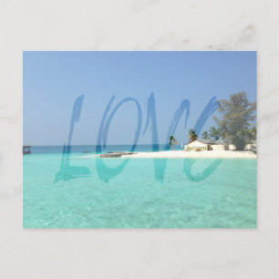Liebe Transparentes Weißes Graffiti Postkarte