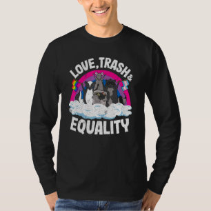Liebe Trash & Equality Opossum Raccoon Bisexuelle T-Shirt
