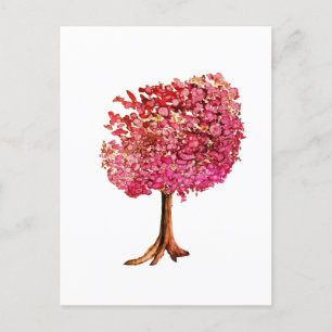Liebe Tree Cherry Blossom Postkarte