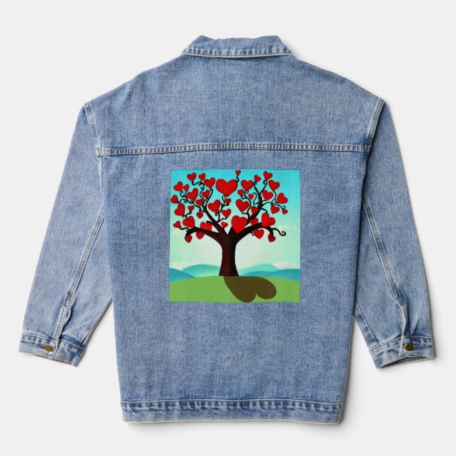 Liebe Tree Jeansjacke (Rückseite)