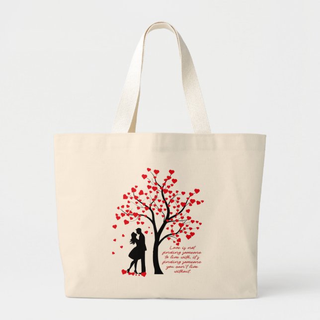 Liebe Tree Jumbo Stoffbeutel (Vorne)