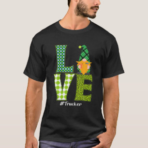 LIEBE Trucker Gnome Leopard Funny St Patricks Day T-Shirt