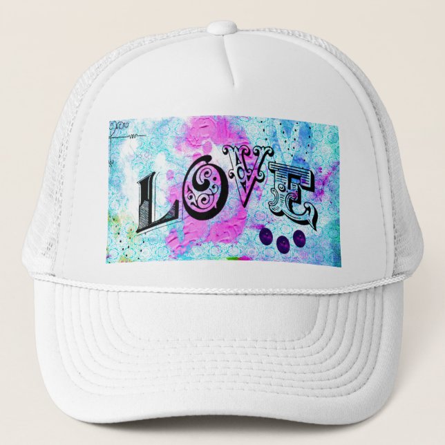 Liebe Trucker Hat Truckerkappe (Vorderseite)