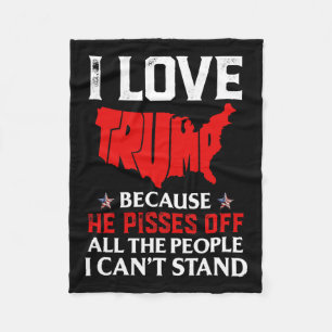 Liebe Trump, weil er die Leute, die ich kann, verä Fleecedecke