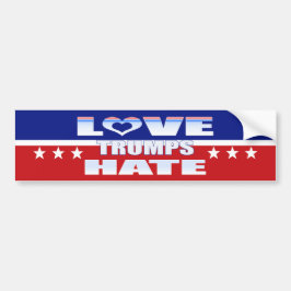Liebe-Trumpf-Hass Autoaufkleber