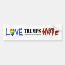 Liebe-Trumpf-Hass-Autoaufkleber