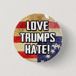 Liebe-Trumpf-Hass Button