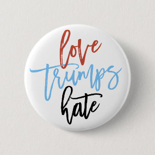 Liebe-Trumpf-Hass Button
