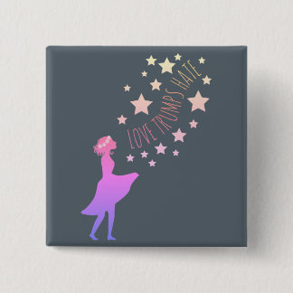 Liebe-Trumpf-Hass-Knopf Button