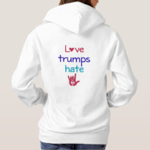 Liebe-Trümpfe hassen AntitrumpfHoodie