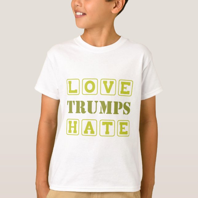 LIEBE TRUMPS HASEN T-Shirt (Vorderseite)
