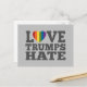 Liebe Trumps Hate - Anti Donald Trump Postkarte (Vorderseite/Rückseite Beispiel)
