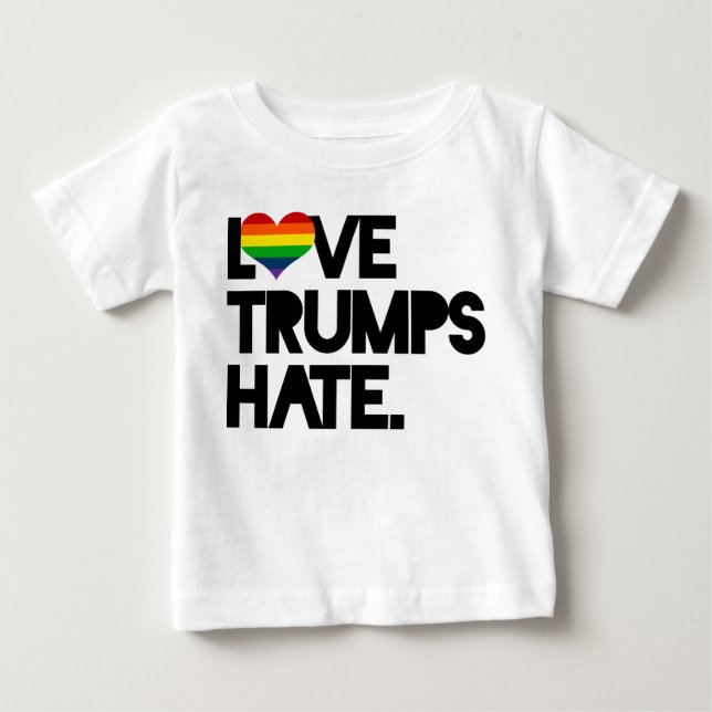 Liebe Trumps Hate Baby T-shirt (Vorderseite)