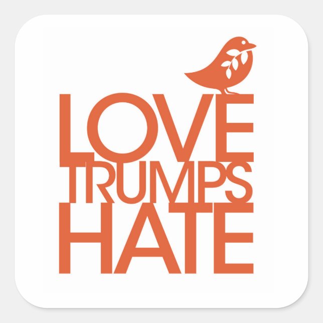 Liebe Trumps Hate Sticker (Vorderseite)