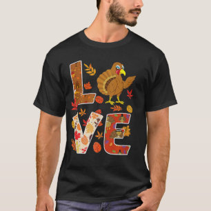 Liebe Türkei Erntedank glücklich Herbst Herbst Her T-Shirt